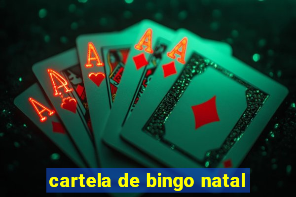 cartela de bingo natal